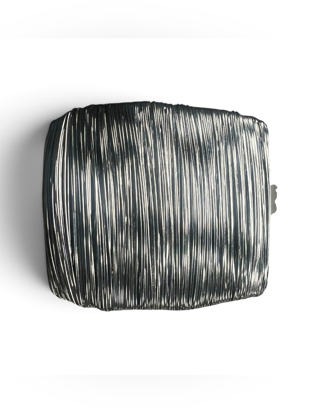 Silver-Tone Women's Wrapped Wire Cuff Bracelet Guitar String?